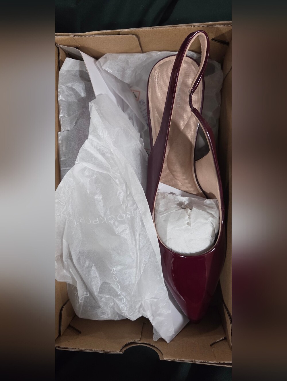 Rockport Women’s Patent Slingback Pumps in Burgundy